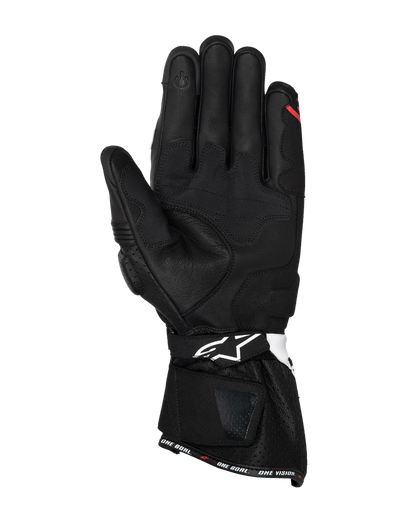 ALPINESTAR SP-3 RACING/SPORT GLOVES BLACK/WHITE/RED FLUO