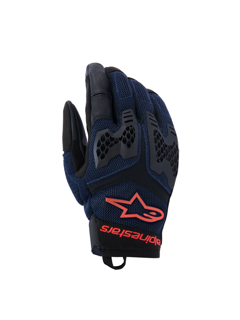 ALPINESTARS MANTI AIR GLOVES- DEEP BLUE /RED FLUO/ASPHALT