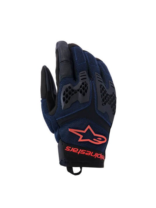 ALPINESTARS MANTI AIR GLOVES- DEEP BLUE /RED FLUO/ASPHALT