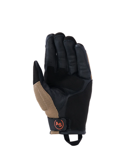 ALPINESTARS MANTI AIR GLOVES- DARK KHAKI/BLACK/ORANGE FLUO