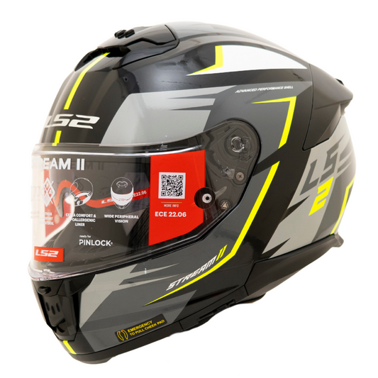 LS2 FF320 STREAM II METEOR BLACK YELLOW