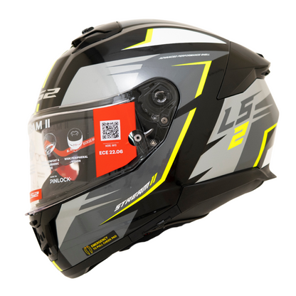 LS2 FF320 STREAM II METEOR BLACK YELLOW