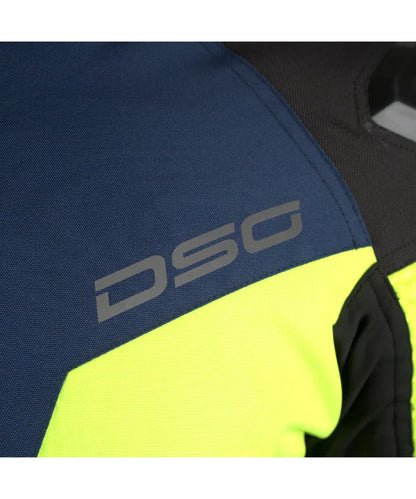 DSG APEX V2 RIDING JACKET BLACK BLUE YELLOW FLUO