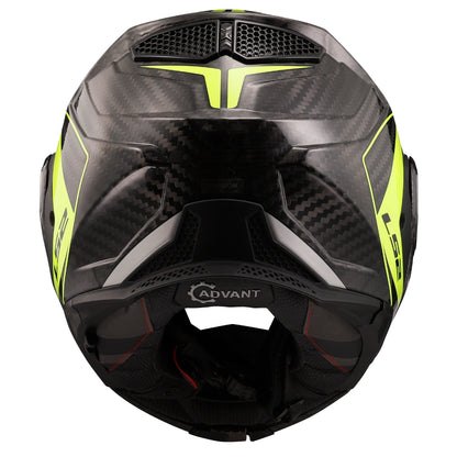 LS2 FF901 ADVANT X CARBON MODULAR HELMET- FUTURE HI-VIS YELLOW