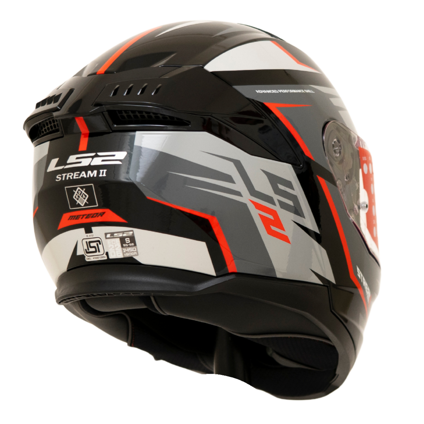 LS2 FF320 STREAM II METEOR BLACK RED
