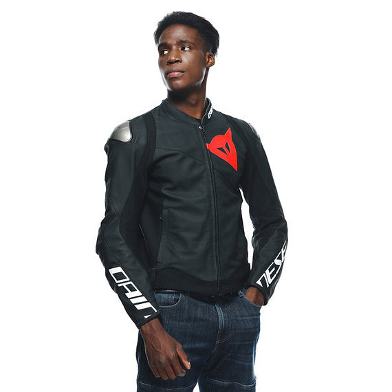 DAINESE SPORTIVA LEATHER JACKET – BLACK-MATT