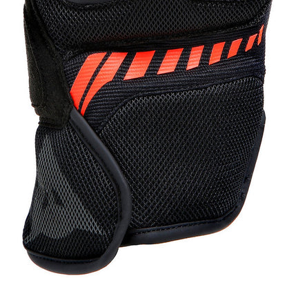 DAINESE MIG 3 AIR TEX GLOVES - BLACK/RED-FLUO