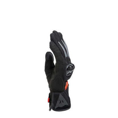 DAINESE MIG 3 AIR TEX GLOVES - BLACK/RED-FLUO