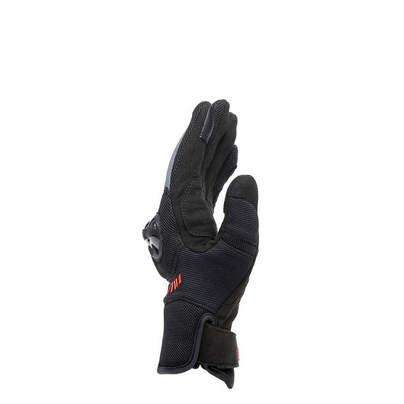 DAINESE MIG 3 AIR TEX GLOVES - BLACK/RED-FLUO