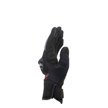DAINESE MIG 3 AIR TEX GLOVES - BLACK/RED-FLUO