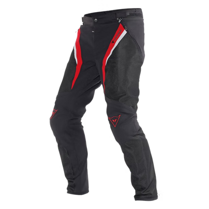 DAINESE DRAKE SUPER AIR TEX PANTS BLACK/WHITE/RED