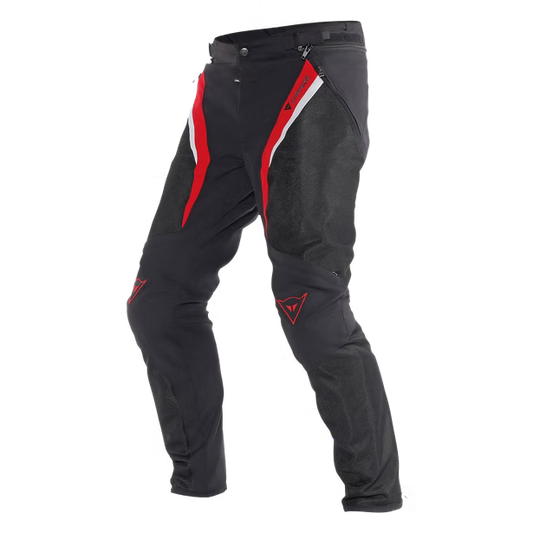 DAINESE DRAKE SUPER AIR TEX PANTS BLACK/WHITE/RED