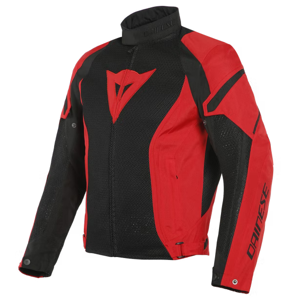 DAINESE AIR CRONO 2 TEX JACKET BLACK/LAVA-RED/LAVA-RED