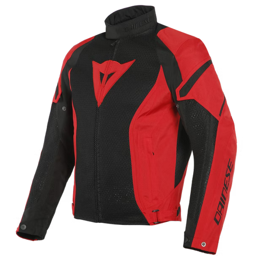 DAINESE AIR CRONO 2 TEX JACKET BLACK/LAVA-RED/LAVA-RED