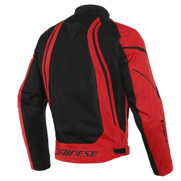 DAINESE AIR CRONO 2 TEX JACKET BLACK/LAVA-RED/LAVA-RED