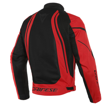 DAINESE AIR CRONO 2 TEX JACKET BLACK/LAVA-RED/LAVA-RED