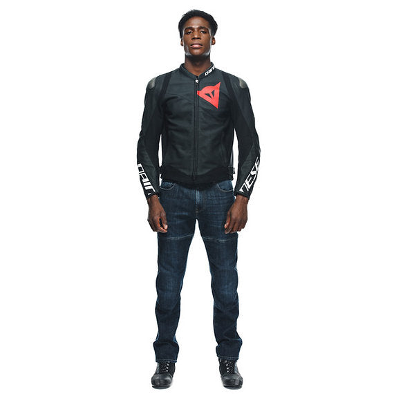 DAINESE SPORTIVA LEATHER JACKET – BLACK-MATT