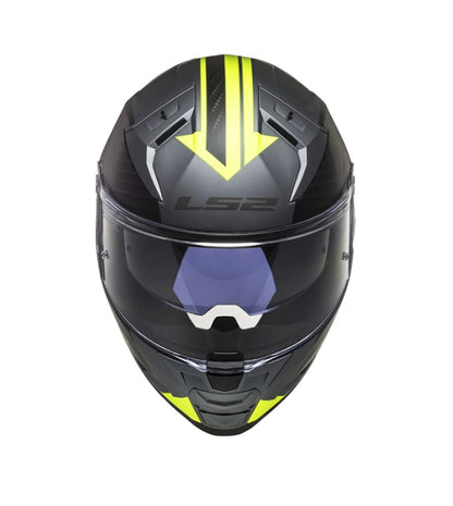 LS2 VECTOR II SPLITTER TITANIUM MATT HI VIZ YELLOW