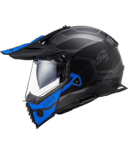 LS2 MX436 PIONEER EVO ADVENTURER MATT BLACK GREY BLUE