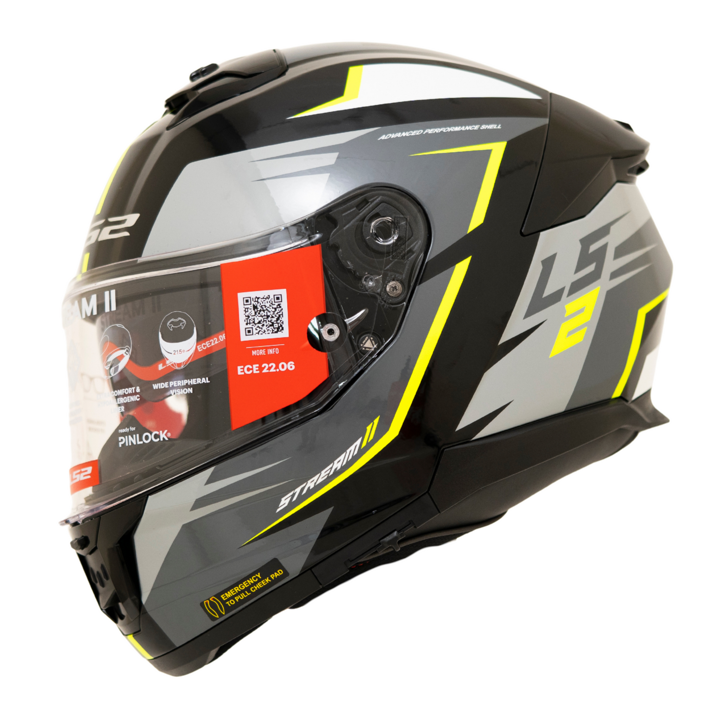 LS2 FF320 STREAM II METEOR BLACK YELLOW