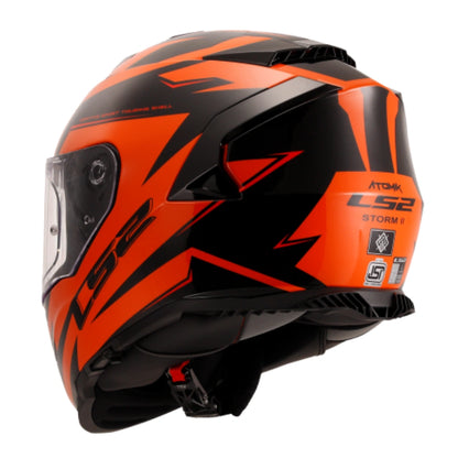 LS2 FF800 STORM II ATOMIK BLACK ORANGE