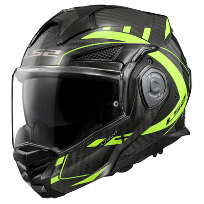 LS2 FF901 ADVANT X CARBON MODULAR HELMET- FUTURE HI-VIS YELLOW