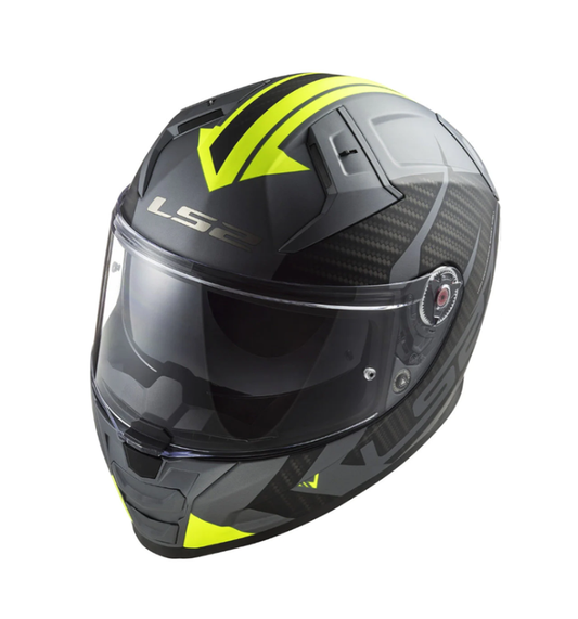 LS2 VECTOR II SPLITTER TITANIUM MATT HI VIZ YELLOW