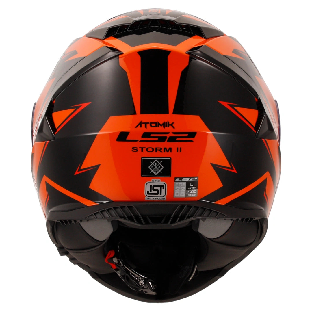 LS2 FF800 STORM II ATOMIK BLACK ORANGE