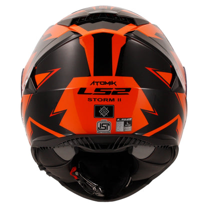 LS2 FF800 STORM II ATOMIK BLACK ORANGE