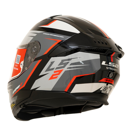 LS2 FF320 STREAM II METEOR BLACK RED