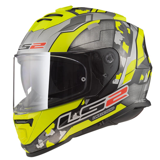 LS2 FF800 STORM II CYBORG H-V YELLOW GREY