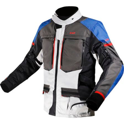 LS2 NORWAY WATERPROOF TOURING JACKET- BLUE WHITE