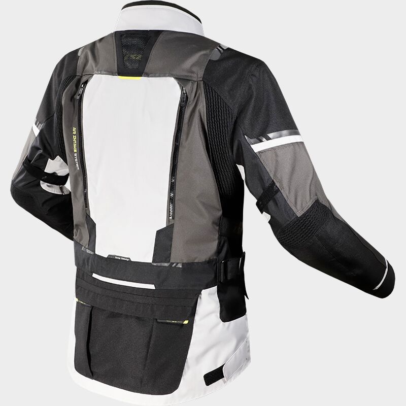 LS2 NORWAY WATERPROOF TOURING JACKET- BLACK WHITE FLUO YELLOW