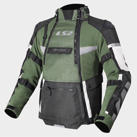 LS2 JACKET X-MASTER MAN BLACK GREEN GREY