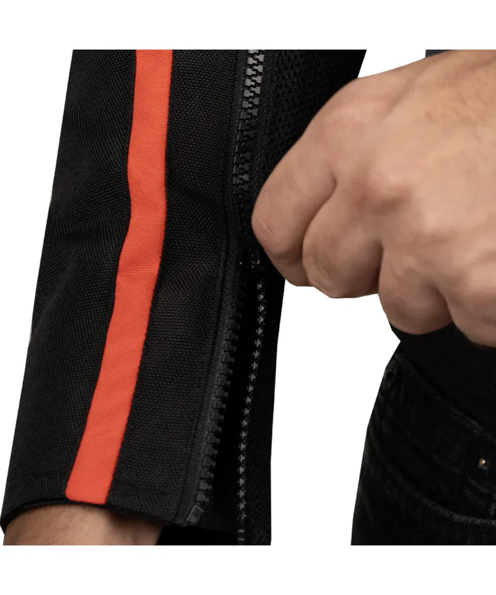 DSG APEX V2 RIDING JACKET BLACK GREY RACING RED