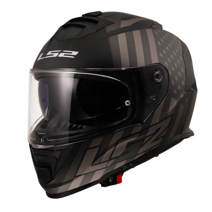 LS2 FF800 STORM II FLAG GLOSS BLACK GREY