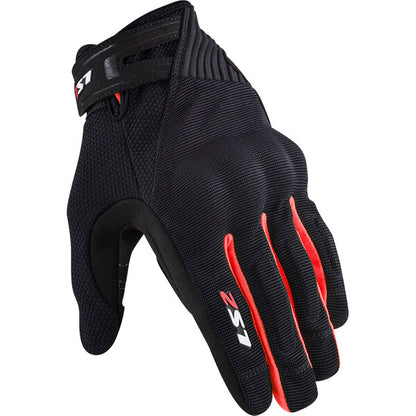 LS2 DART II GLOVES BLACK RED