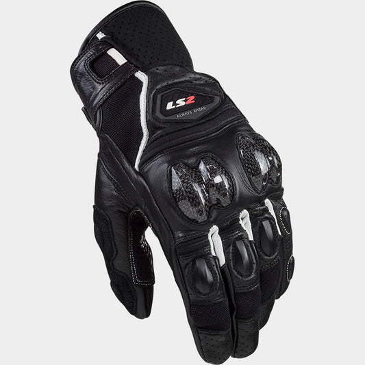 LS2 SPARK II LEATHER BLACK WHITE