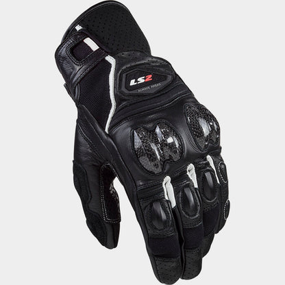 LS2 SPARK II LEATHER BLACK WHITE