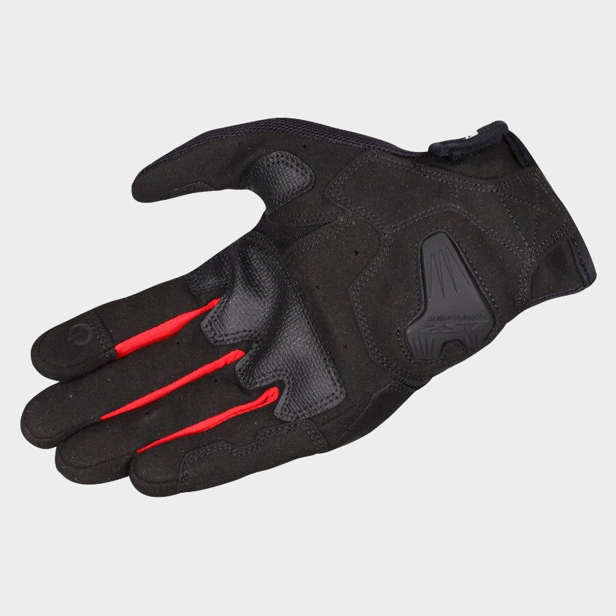 LS2 ATOM GLOVES BLACK RED