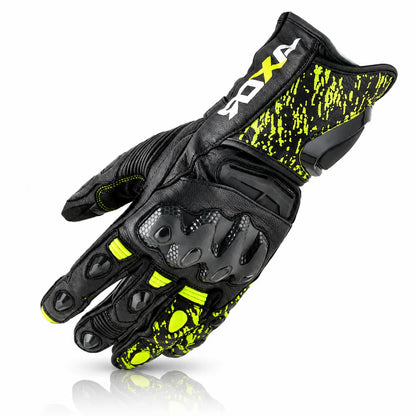 AXOR ENZO RIDING GLOVES BLACK NEON GREEN