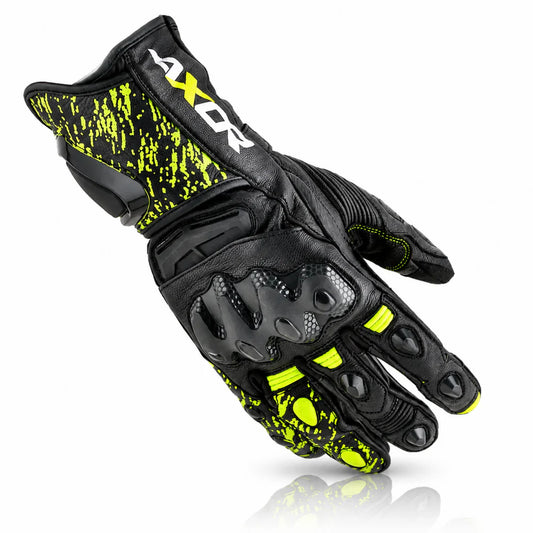 AXOR ENZO RIDING GLOVES BLACK NEON GREEN