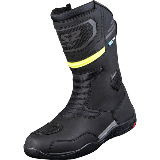 LS2 GOBY MAN BOOTS WATERPROOF BLACK H-V YELLOW