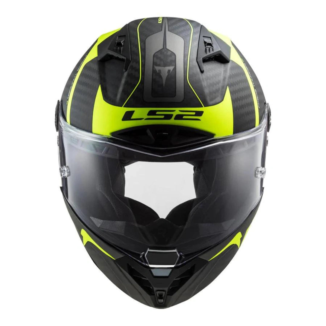 LS2 FF805 THUNDER CARBON RACING1 MATT H-V YELLOW