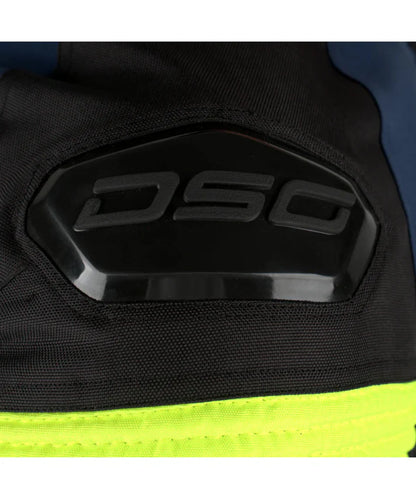 DSG APEX V2 RIDING JACKET BLACK BLUE YELLOW FLUO