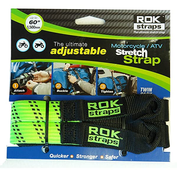 ROK STRAPS HD 25MM ADJUSTABLE - GREEN BLACK STRIPES