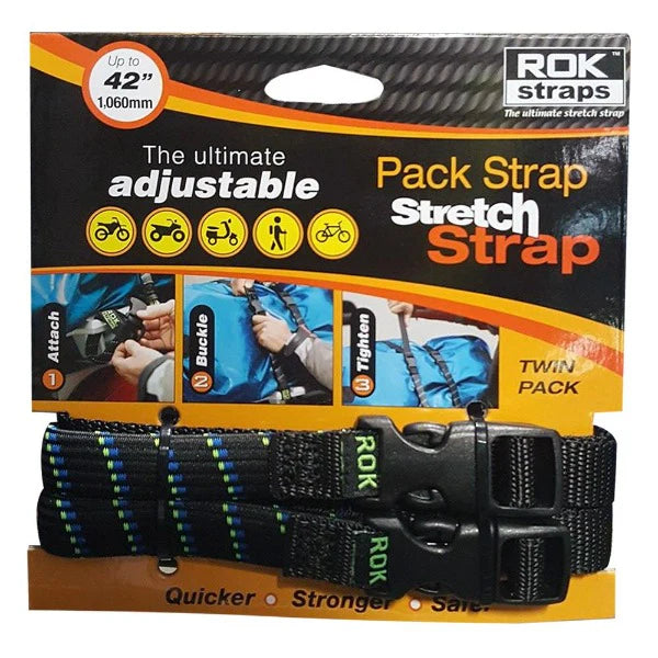 ROK STRAPS MD 16MM ADJUSTABLE - BLACK BLUE GREEN