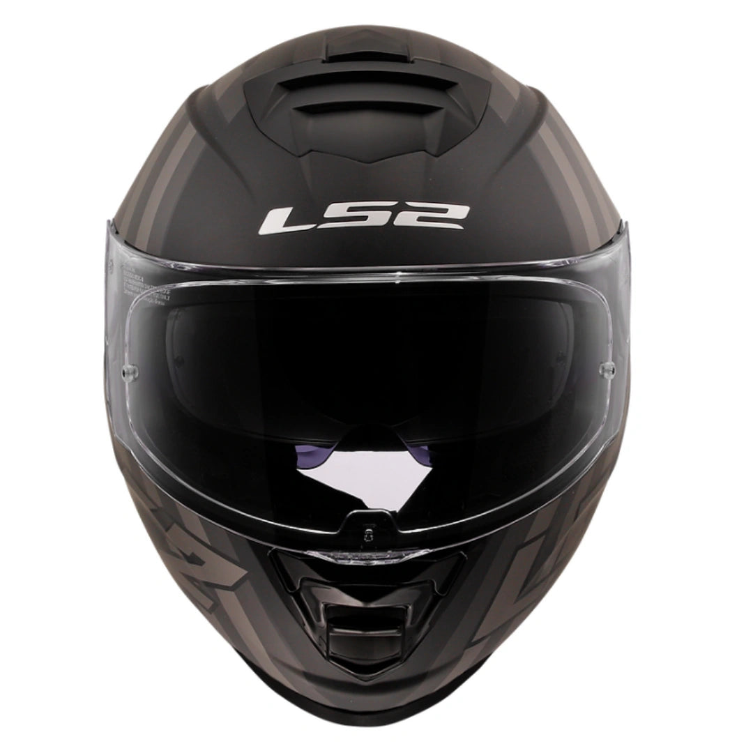 LS2 FF800 STORM II FLAG GLOSS BLACK GREY