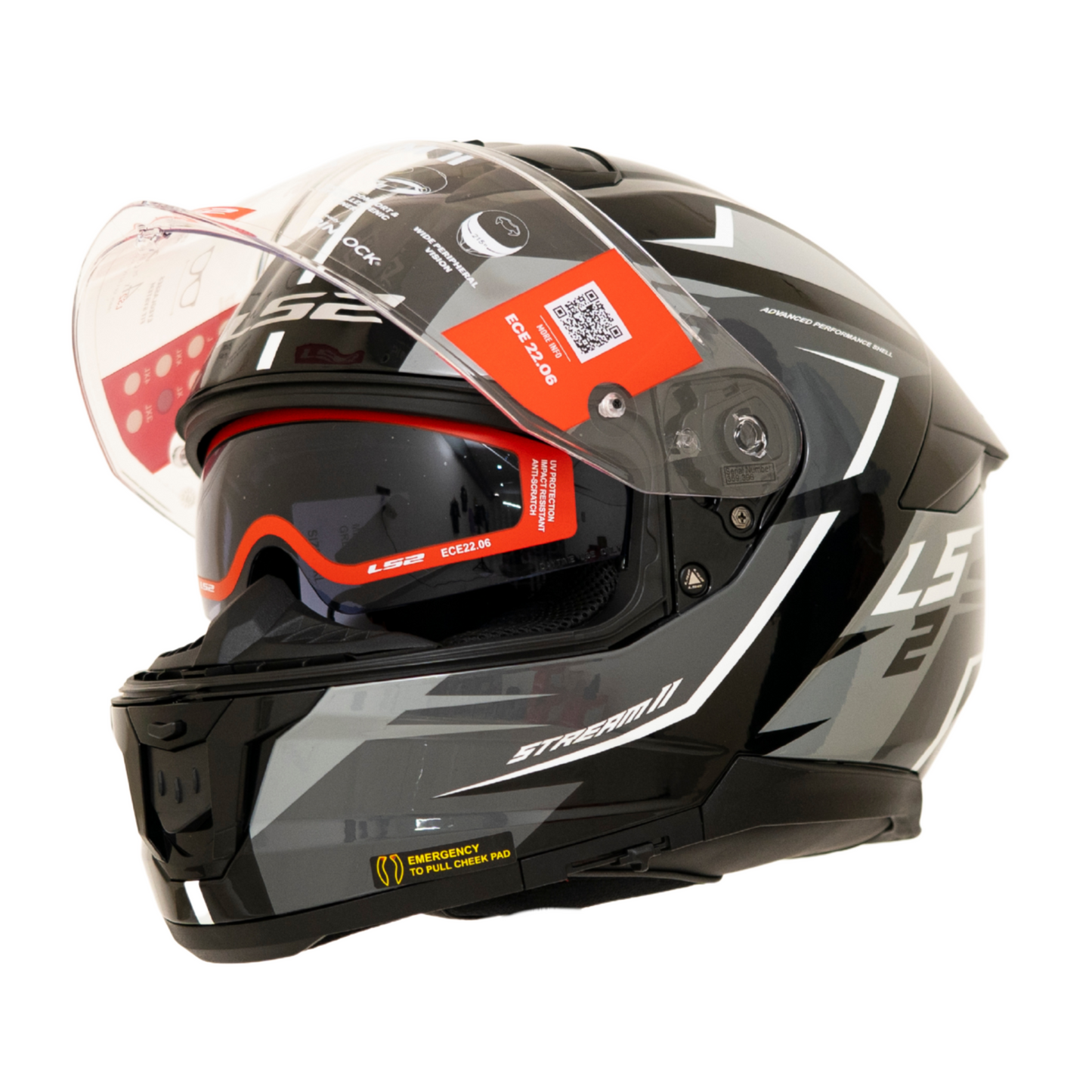 LS2 FF320 STREAM II METEOR BLACK GREY
