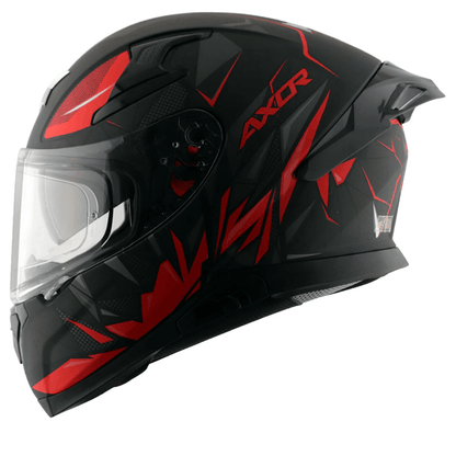 AXOR APEX HUNTER HELMET DULL BLACK RED